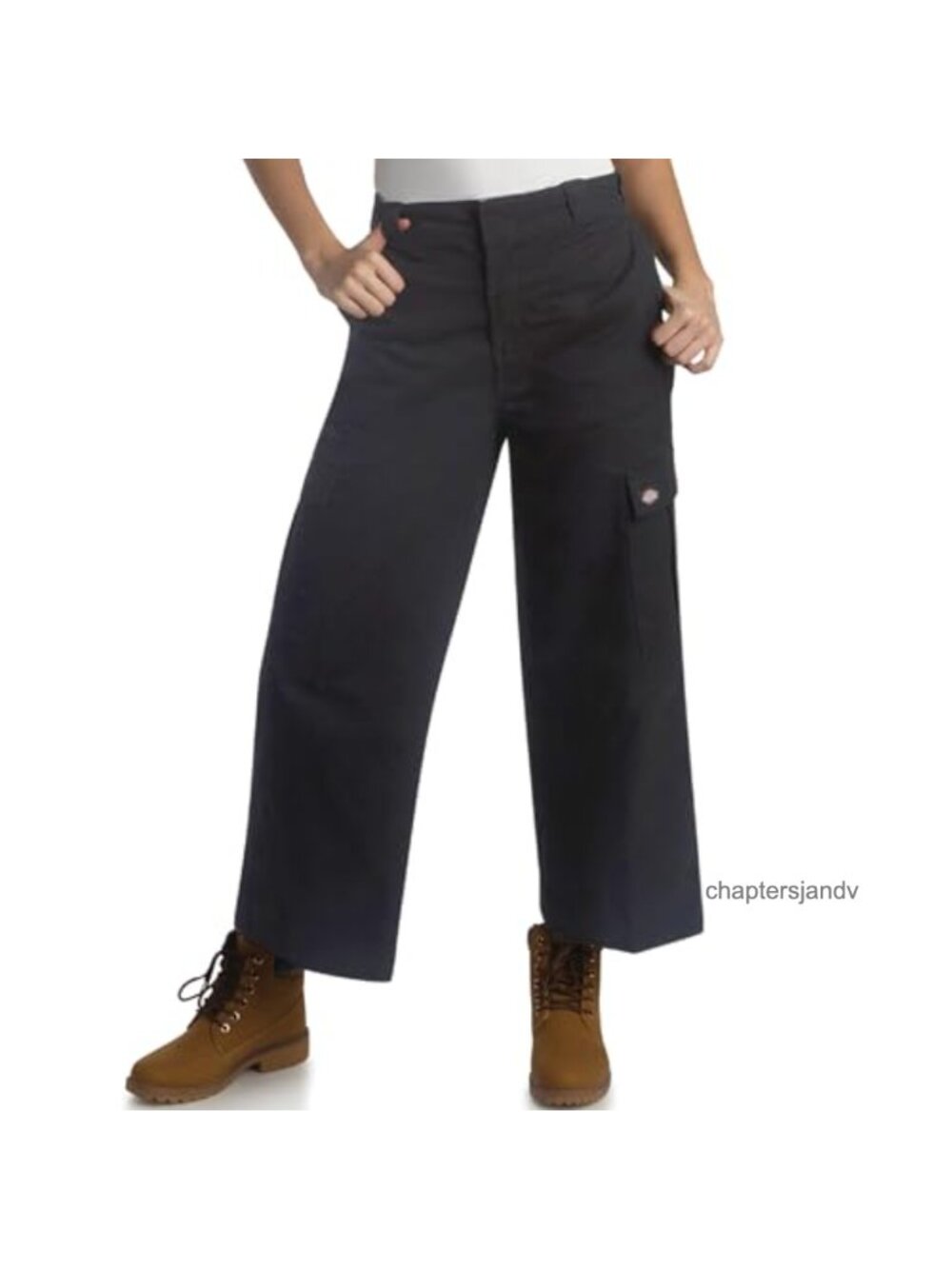 Dickies High Waisted Wide Leg Cargo Pants Utility Workwear